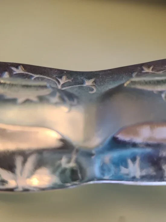 Black and blue etched glass mask art - Picture 4 of 5